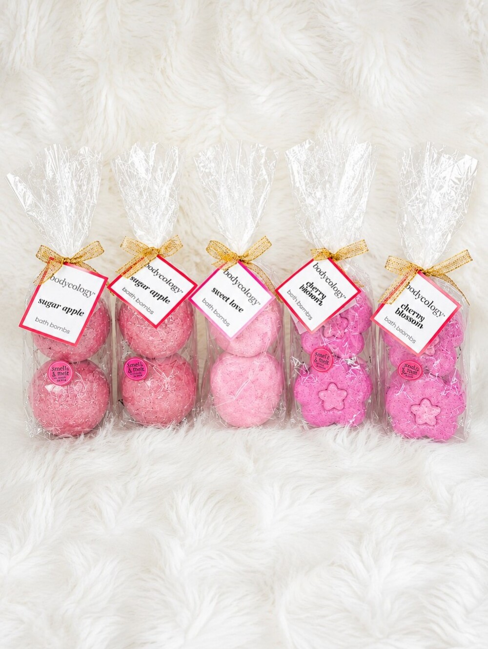 Bodycology Valentine's Day Bath Bombs Gift Set of 5 packs
